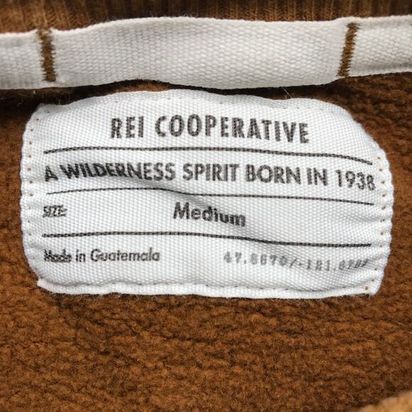 REI Cooperative Birch Brown Sweatshirt Mens Medium Long Sleeve Crew Neck Raglan - Picture 3 of 7